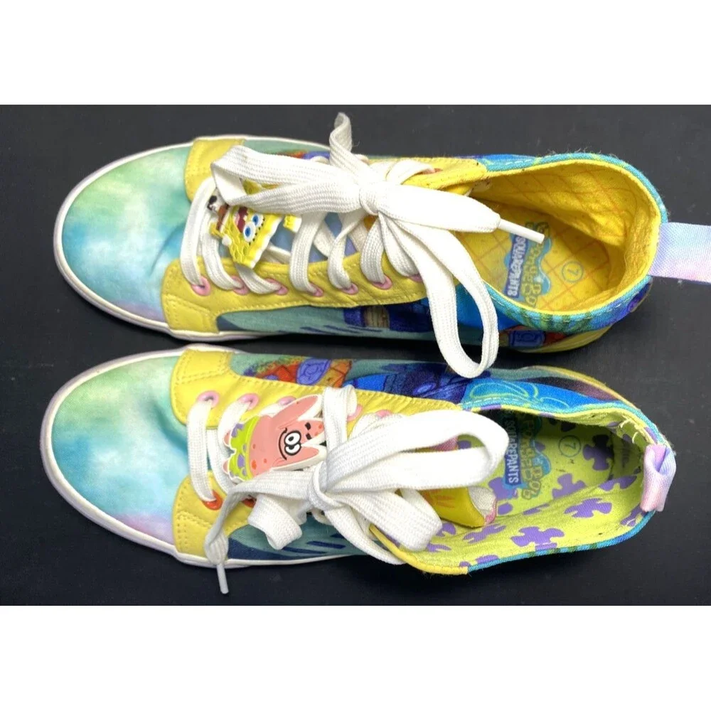 SpongeBob SquarePants High Top Graphic Canvas Sneakers Shoes Unisex M 7/W 8.5
